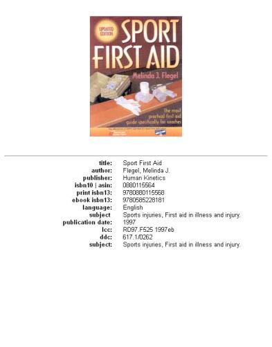 Sport First Aid