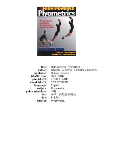 High-Powered Plyometrics