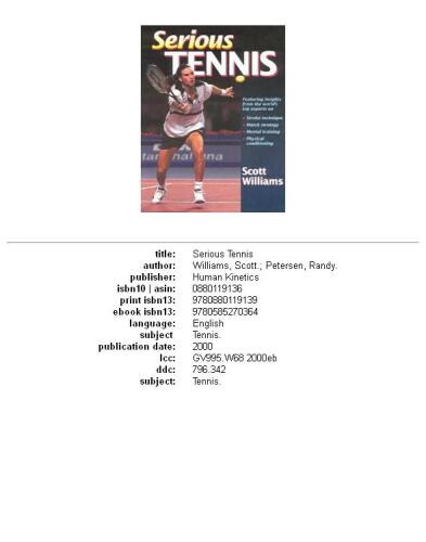 Serious tennis