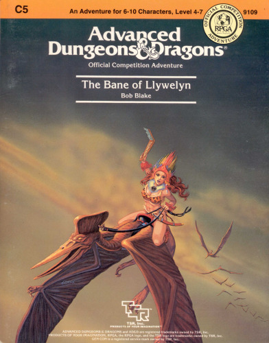 Advanced Dungeons & Dragons: Official Competition Adventure: The Bane of Llywelyn  An Adventure for 6-10 Characters, Level 4-7