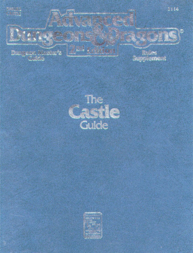 Castle Guide (Advanced Dungeons & Dragons, 2nd Edition, Dungeon Master's Guide Rules Supplement 2114 DMGR2) (Advanced Dungeons and Dragons)