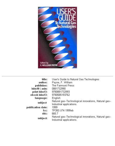 User's guide to natural gas technologies