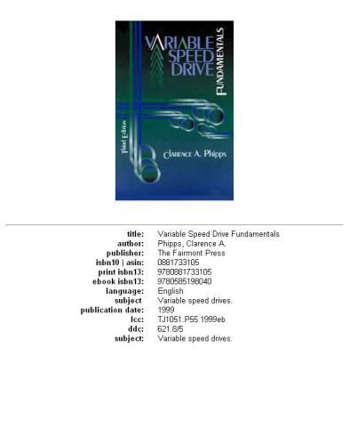 Variable speed drive fundamentals