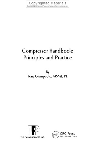 Compressor Handbook: Principles and Practice
