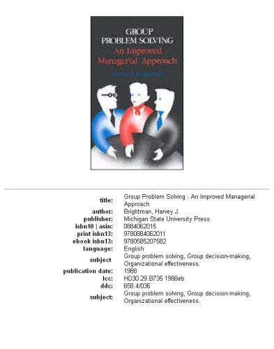 Group Problem Solving: An Improved Managerial Approach