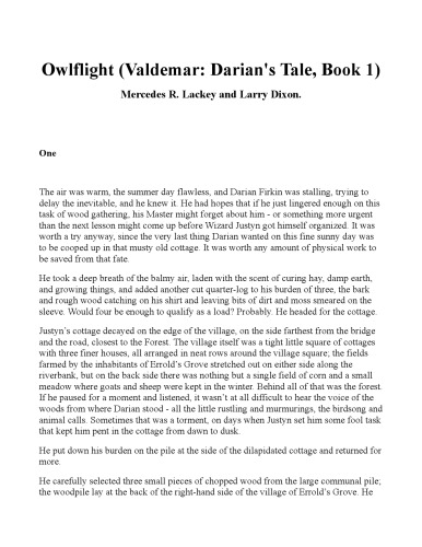Owlflight (Valdemar: Darian's Tale, Book 1)