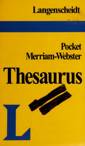 Langenscheidt’s Pocket Merriam-Webster Thesaurus