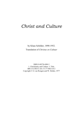 Christ and Culture