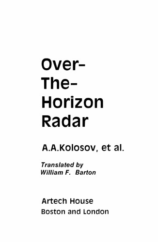 Over-The-Horizon Radar (The Artech House Radar Library)