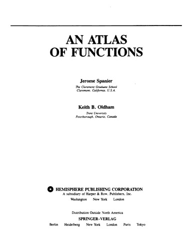 An Atlas Of Functions