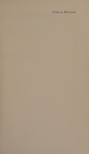 Crisis in Rhodesia