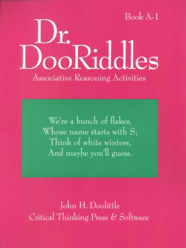 Dr. Dooriddles Associative Reasoning Activities: Book A-1