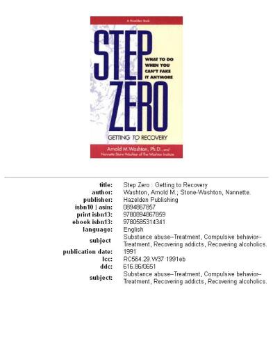 Step Zer0: Getting to Recovery