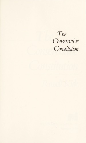 The Conservative Constitution
