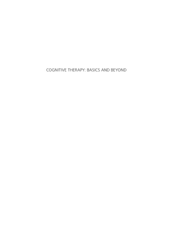 Cognitive therapy: basics and beyond