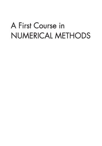 A First Course in Numerical Methods