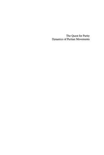 The Quest for Purity: Dynamics of Puritan Movements