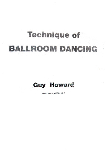 Technique of Ballroom Dancing