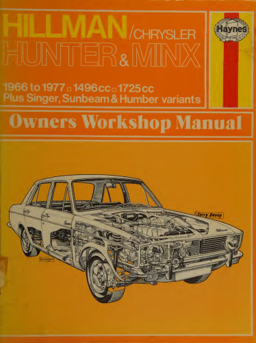 Haynes Hillman/Chrysler Hunter & Minx Owners Workshop Manual