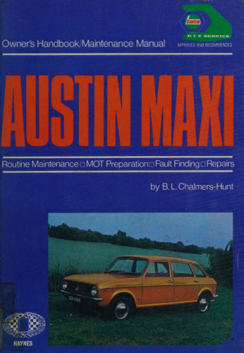 Austin Maxi Covers Models 1969 Onwards Owners Handbook