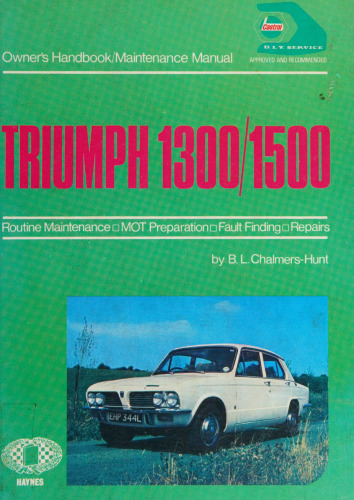 Haynes Triumph 1300 & 1500 Owners Handbook/Maintenance Manual