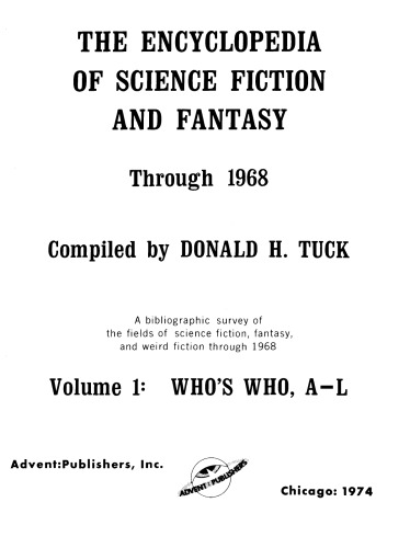 The Encyclopedia of Science Fiction and Fantasy through 1968