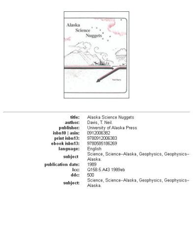 Alaska Science Nuggets (Natural History)