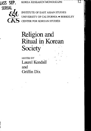 Religion and Ritual in Korean Society (Korea Research Monograph)