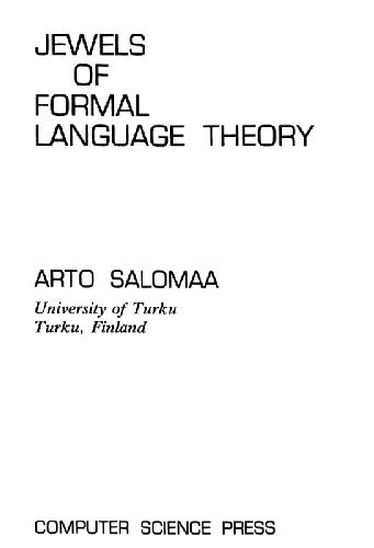 Jewels of formal language theory