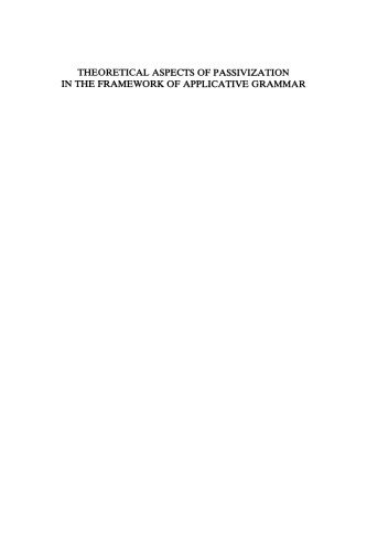 Theoretical Aspects of Passivization in the Framework of Applicative Grammar
