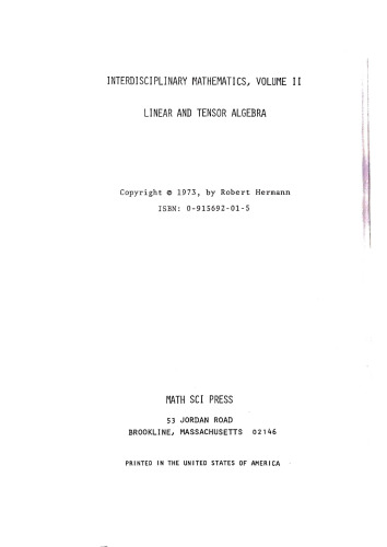 Linear and Tensor Algebra