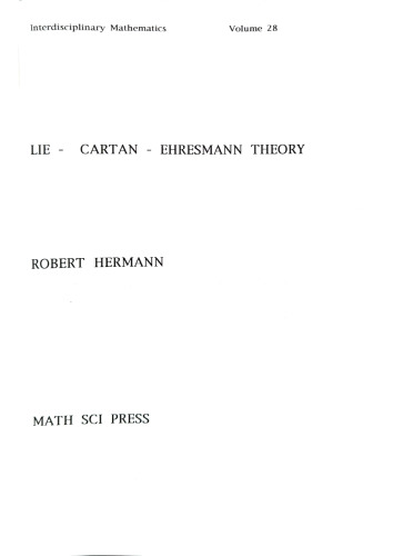 Lie-Cartan-Ehresmann Theory