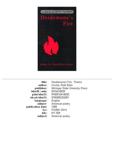 Desdemona's fire: poems