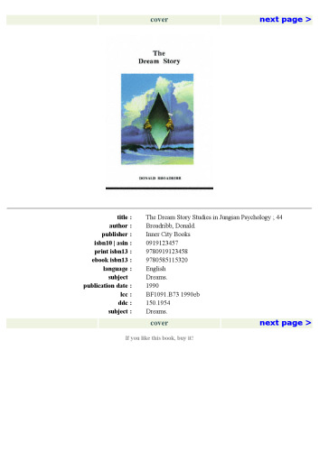 The dream story (Studies in Jungian Psychology ; 44)