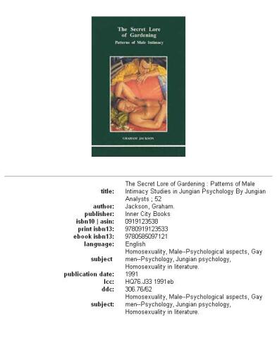 The secret lore of gardening: patterns of male intimacy