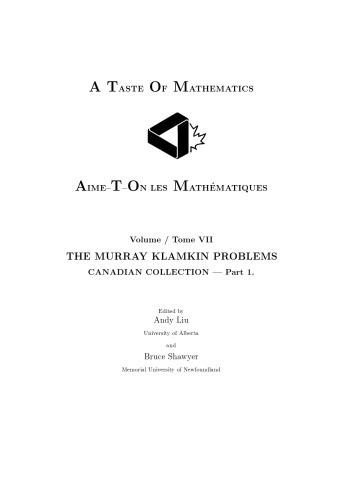 Murray Klamkin Problems
