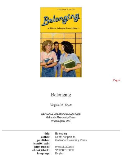 Belonging