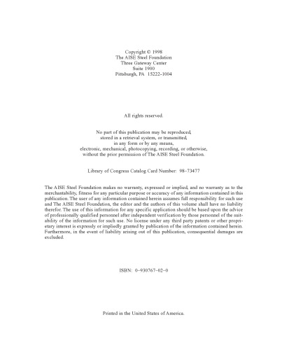 The Making, Shaping and Treating of Steel (Steel Making and Refining)