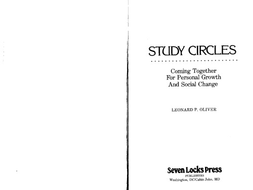 Study circles: Coming together for personal growth and social change