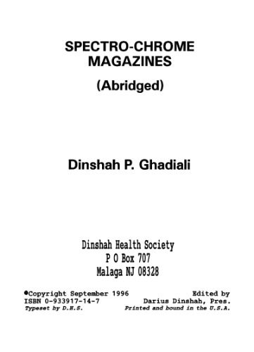 Spectro-Chrome Magazines (Abridged) 1922-1957