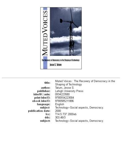 Muted voices: the recovery of democracy in the shaping of technology