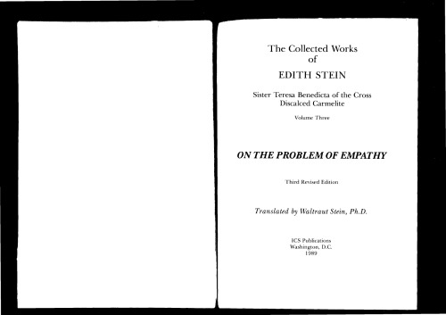 On the Problem of Empathy