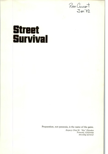 Street Survival: Tactics For Armed Encounters