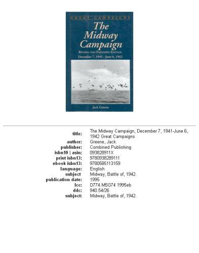 The Midway campaign, December 7, 1941-June 6, 1942
