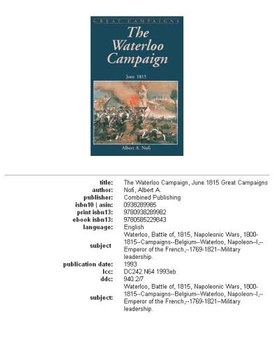 The Waterloo Campaign: June 1815 (Great campaigns)