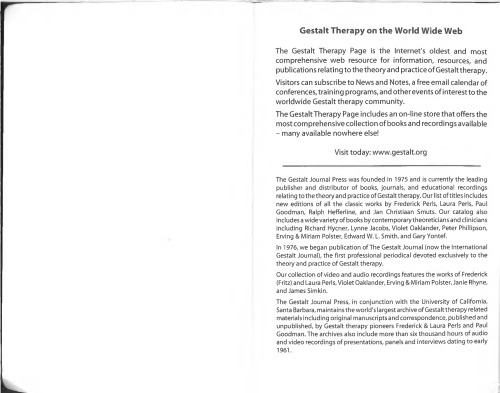 The Healing Relationship in Gestalt Therapy: A Dialogic - Self-Psychology Approach