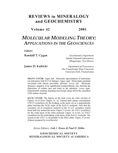 Molecular Modeling Theory - Applications in the Geosciences
