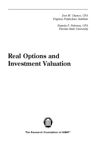 Real Options and Investment Valuation