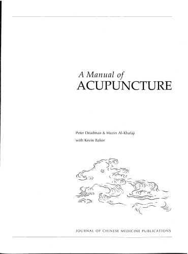 A manual of acupuncture