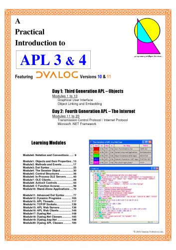 A Practical Introduction to APL 3 & 4